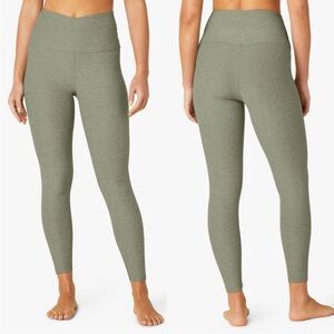 Beyond Yoga Spacedye At Your Leisure High Waisted Midi Legging Grey Sage Heather